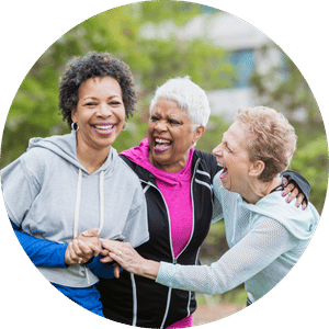 Women laughing together